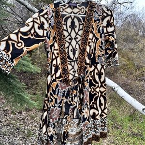 Hale Bob Dress Women's Size Small Wrap Long Sleeve